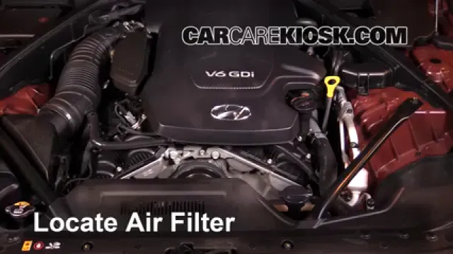 2016 Hyundai Genesis 3.8 3.8L V6 Filtro de aire (motor) Cambio